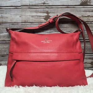 Kate Spade Starla Grant Pebbled  Red Leather crossbody
